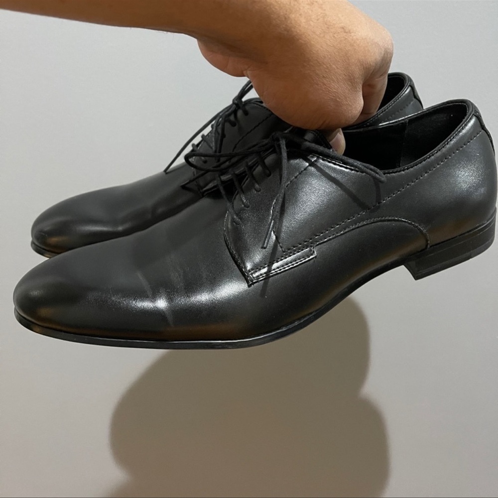 Zara Glossy Shine dress shoes Blk Sz 12 (45) - Picture 5 of 9